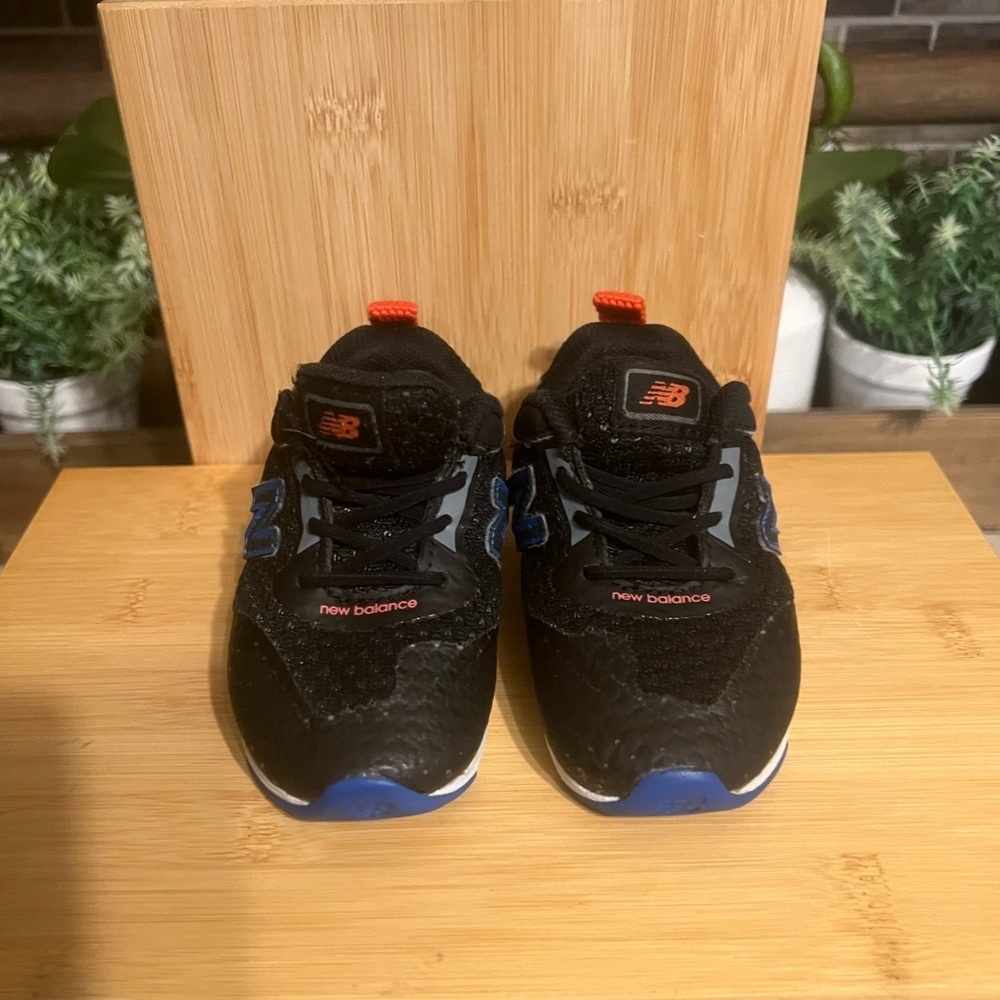 New Balance Kids Blue, White & Black Sneakers